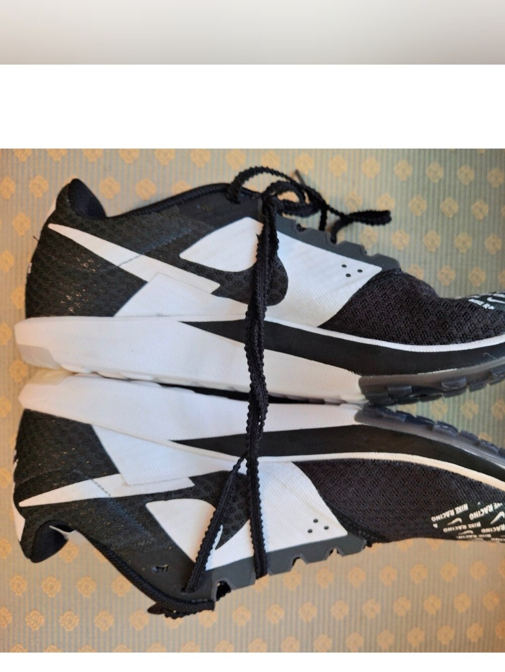 Nike Zoom Rival XC 6 Track Spikes Metal Cleats Black/White Women's 7.5 Mens 6.5